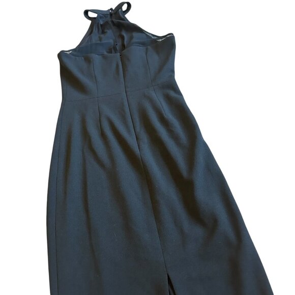 Dress the Population Black Sheath Halter Dress Mesh Back Fitted Size XS Women's - Picture 8 of 11